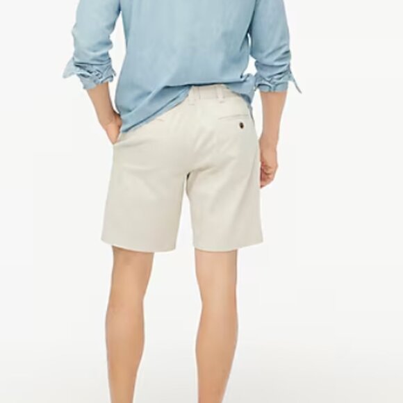 J CREW Stretch Chino Flat Front Shorts 9”  Waist 33 New with Tag - Picture 2 of 9